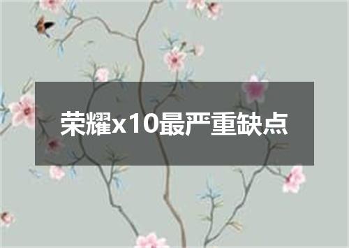 荣耀x10最严重缺点