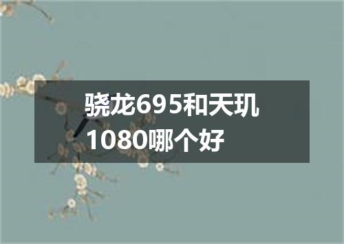 骁龙695和天玑1080哪个好