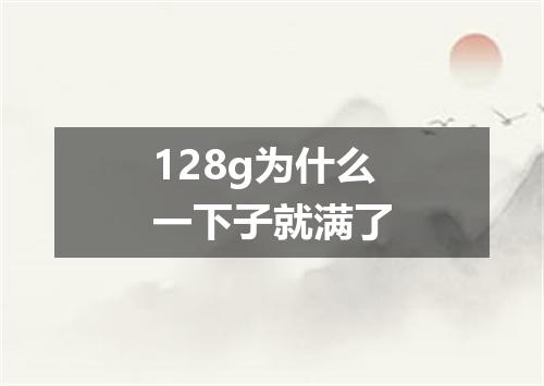 128g为什么一下子就满了