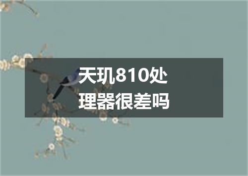 天玑810处理器很差吗