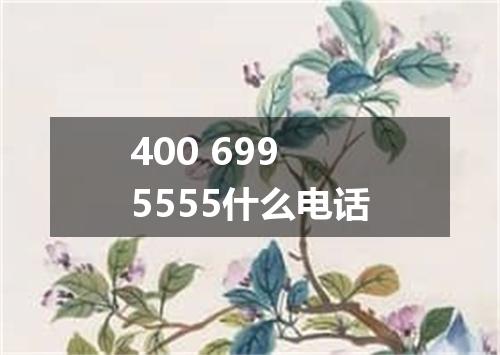400 699 5555什么电话