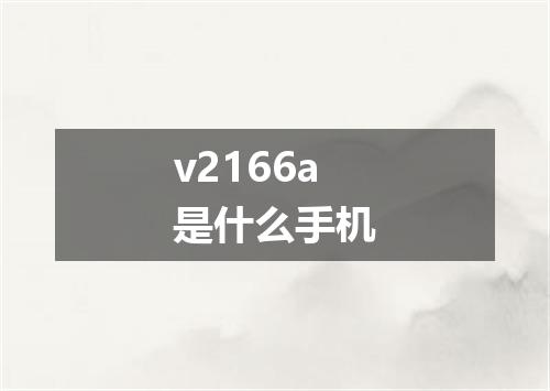 v2166a是什么手机
