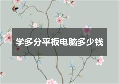 学多分平板电脑多少钱