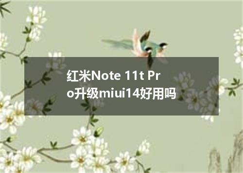红米Note 11t Pro升级miui14好用吗