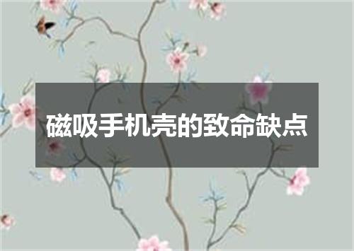 磁吸手机壳的致命缺点