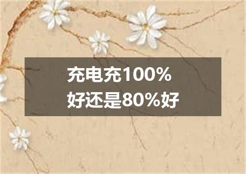 充电充100%好还是80%好