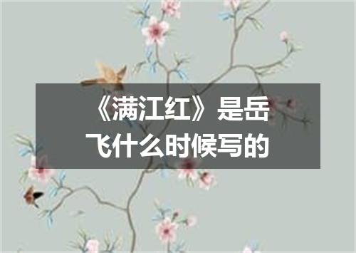 《满江红》是岳飞什么时候写的