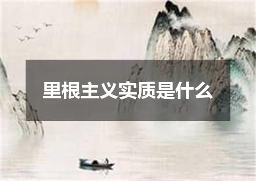 里根主义实质是什么