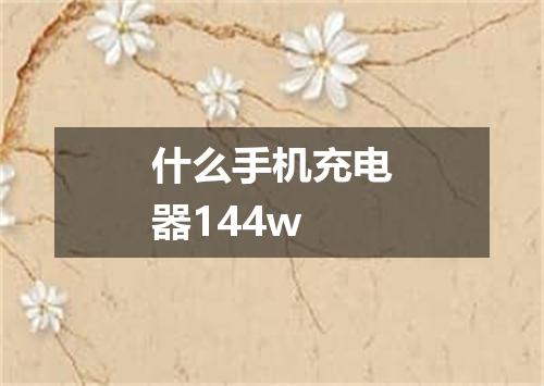 什么手机充电器144w