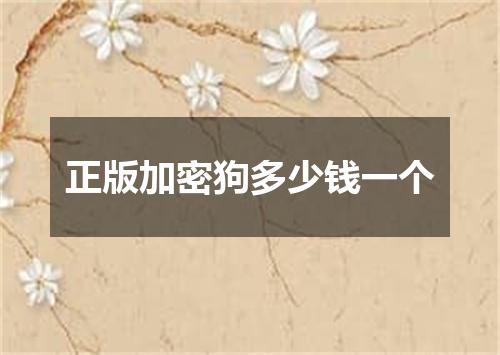 正版加密狗多少钱一个