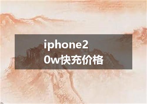 iphone20w快充价格