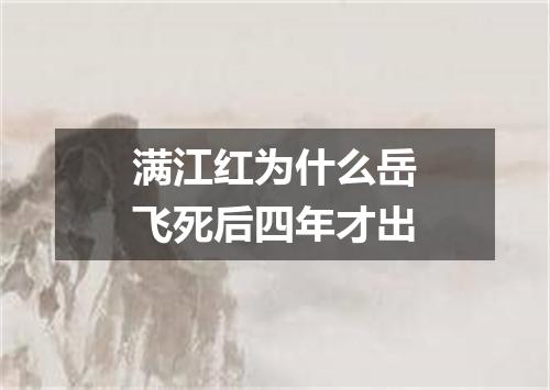 满江红为什么岳飞死后四年才出