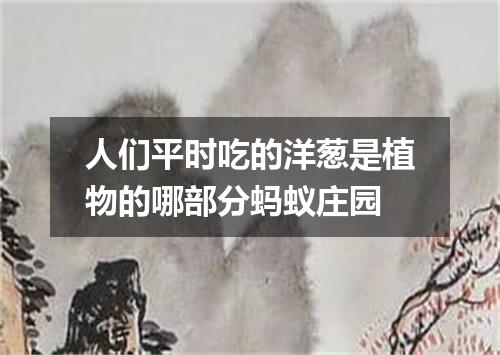 人们平时吃的洋葱是植物的哪部分蚂蚁庄园