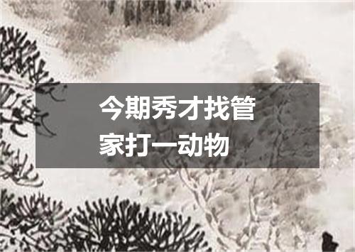 今期秀才找管家打一动物