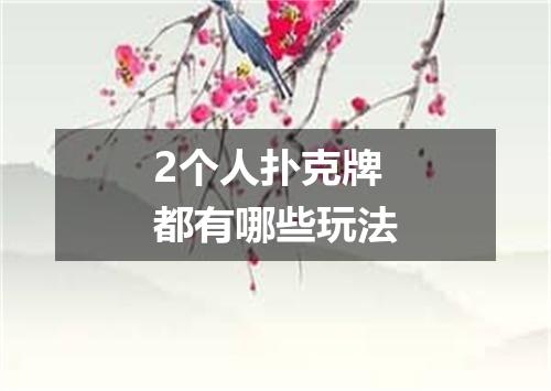 2个人扑克牌都有哪些玩法
