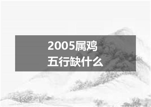 2005属鸡五行缺什么