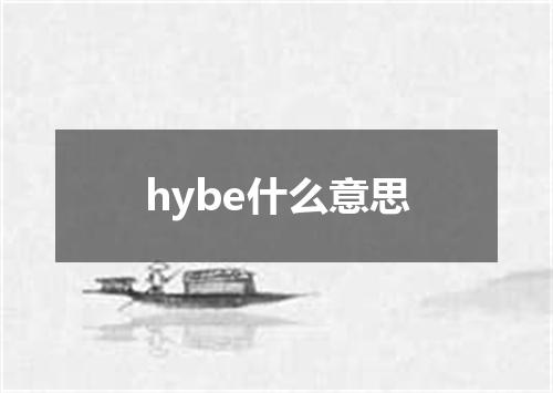 hybe什么意思