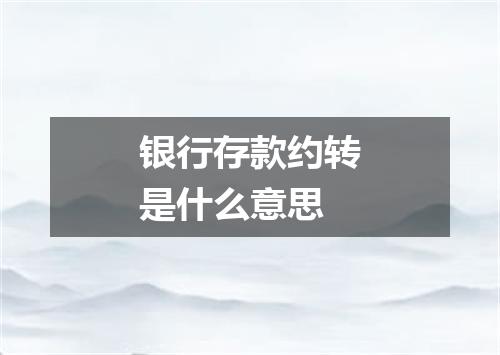 银行存款约转是什么意思