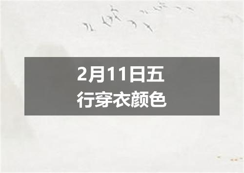 2月11日五行穿衣颜色