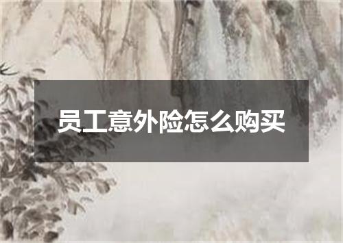 员工意外险怎么购买