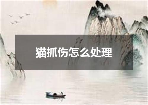 猫抓伤怎么处理