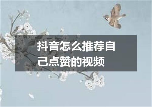 抖音怎么推荐自己点赞的视频