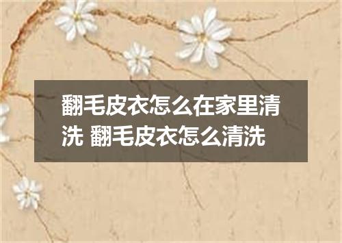翻毛皮衣怎么在家里清洗 翻毛皮衣怎么清洗