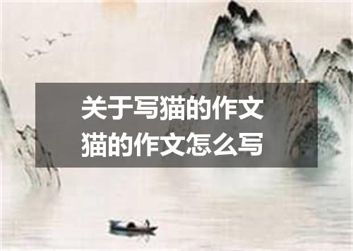 关于写猫的作文 猫的作文怎么写