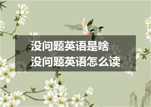 没问题英语是啥 没问题英语怎么读