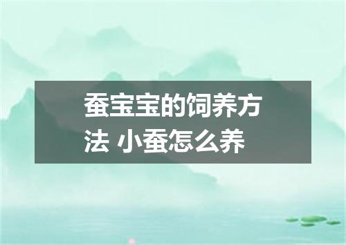 蚕宝宝的饲养方法 小蚕怎么养