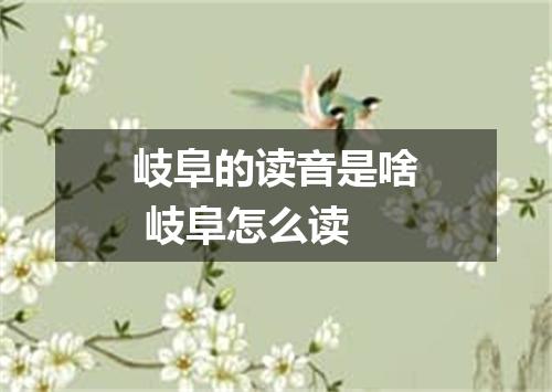 岐阜的读音是啥 岐阜怎么读