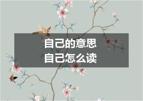 自己的意思 自己怎么读