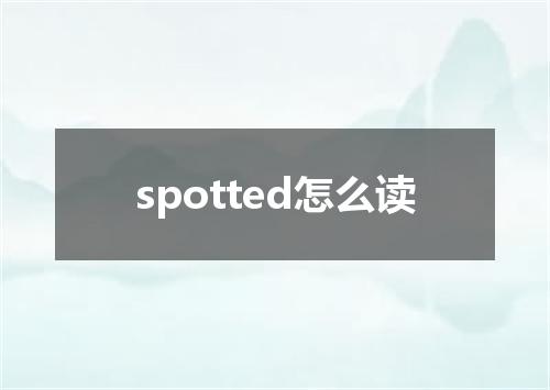 spotted怎么读
