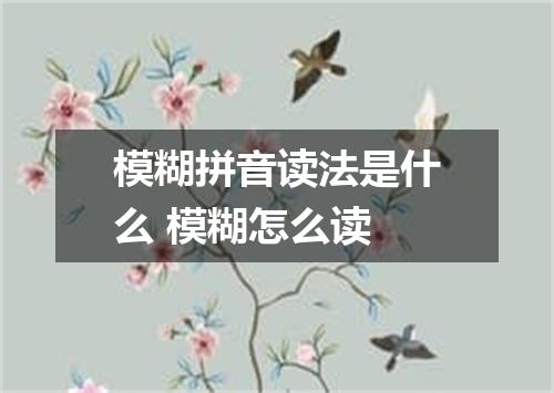 模糊拼音读法是什么 模糊怎么读