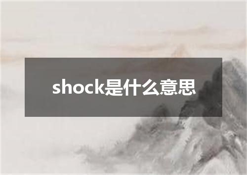 shock是什么意思