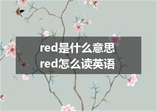 red是什么意思 red怎么读英语