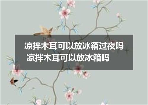 凉拌木耳可以放冰箱过夜吗 凉拌木耳可以放冰箱吗