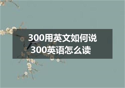 300用英文如何说 300英语怎么读