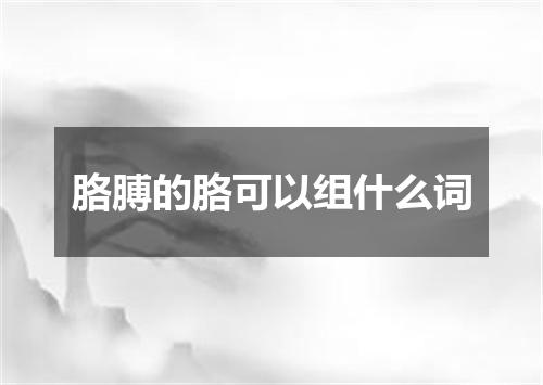 胳膊的胳可以组什么词