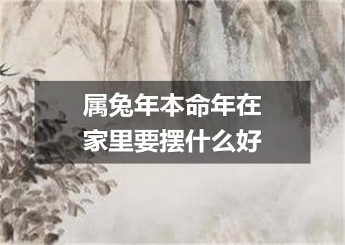 属兔年本命年在家里要摆什么好