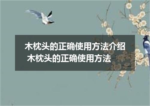 木枕头的正确使用方法介绍 木枕头的正确使用方法