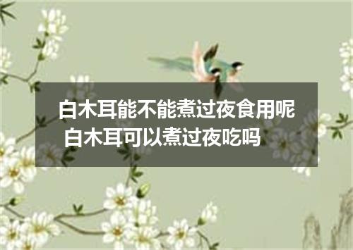 白木耳能不能煮过夜食用呢 白木耳可以煮过夜吃吗