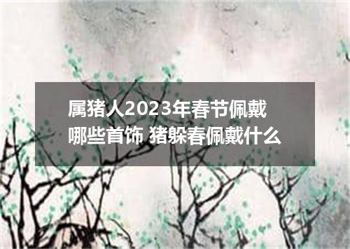 属猪人2023年春节佩戴哪些首饰 猪躲春佩戴什么