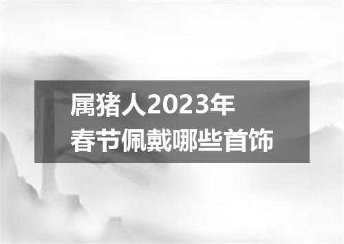 属猪人2023年春节佩戴哪些首饰