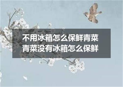 不用冰箱怎么保鲜青菜 青菜没有冰箱怎么保鲜