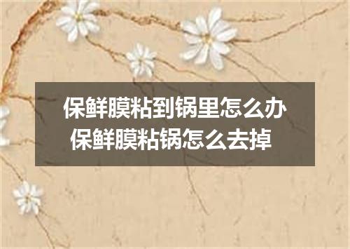 保鲜膜粘到锅里怎么办 保鲜膜粘锅怎么去掉