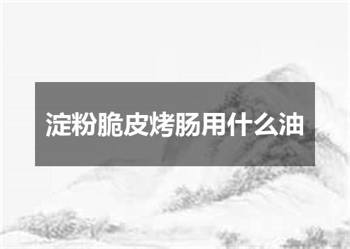 淀粉脆皮烤肠用什么油