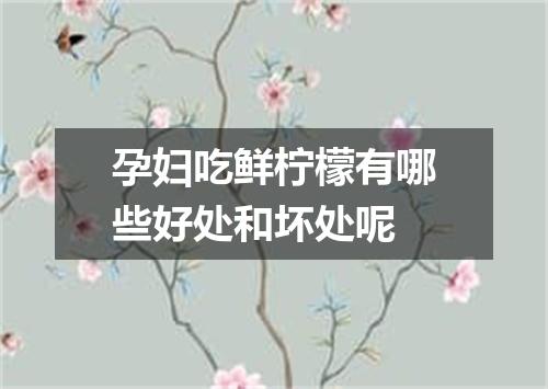 孕妇吃鲜柠檬有哪些好处和坏处呢