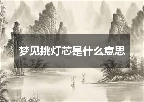 梦见挑灯芯是什么意思