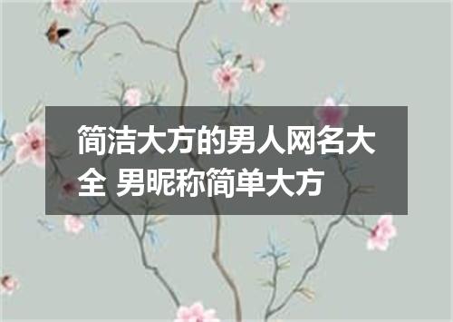 简洁大方的男人网名大全 男昵称简单大方